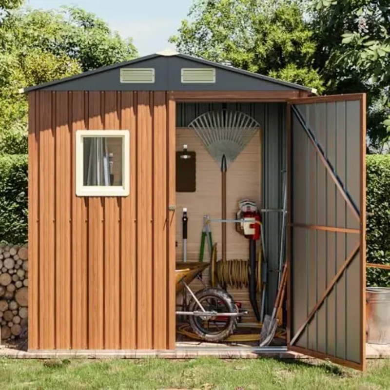 Gardening Tools In - Outdoor Storage Shed 6x4 Ft, Lockable