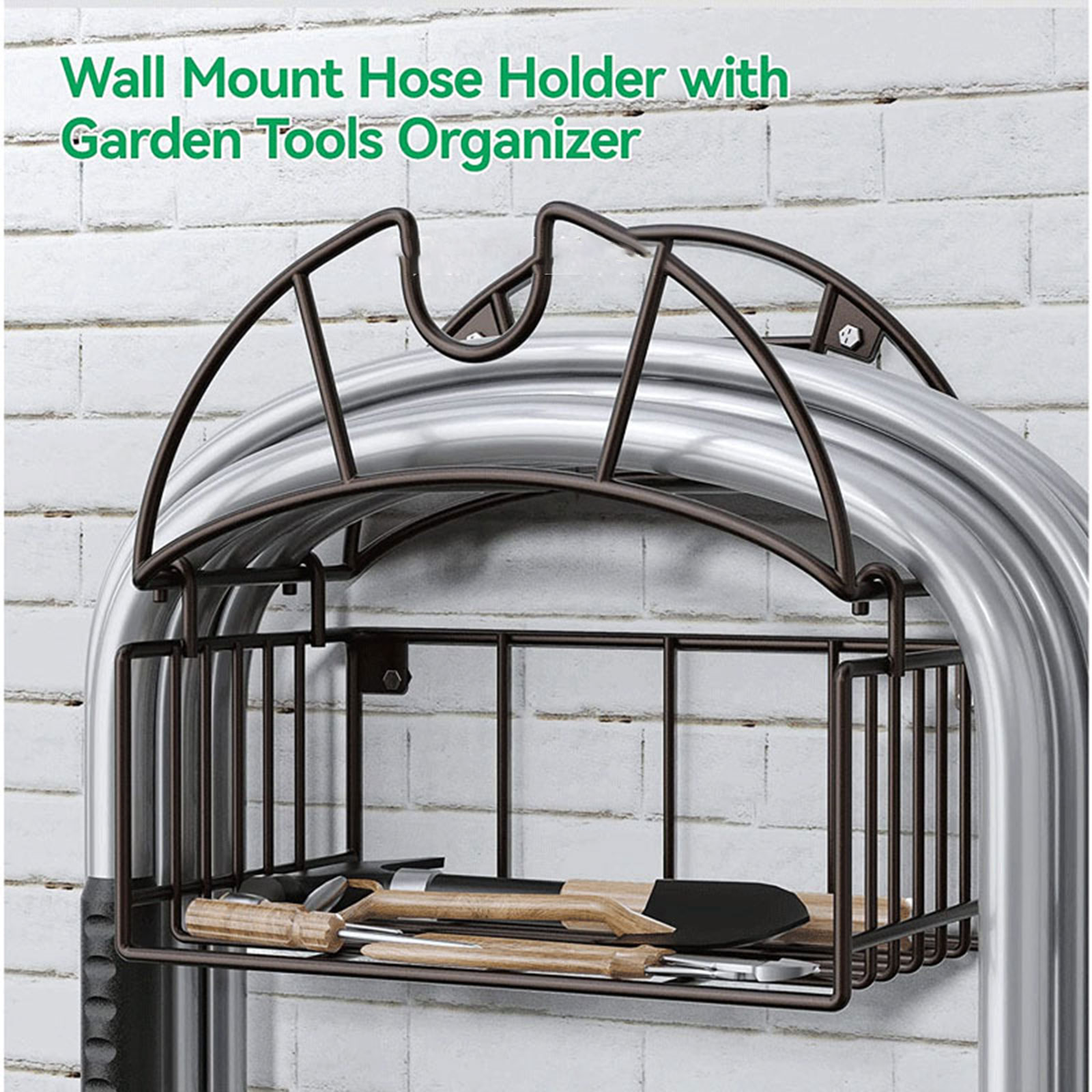 Gardening Tools Rack - Wall Mount Garden Hose Holder with