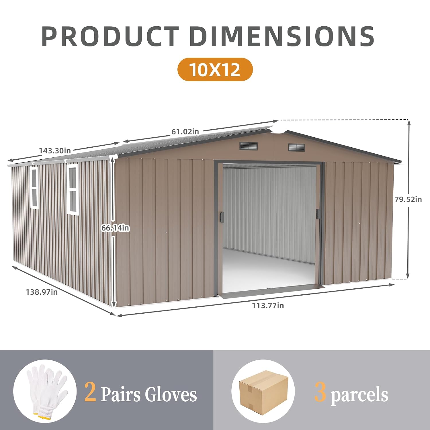 10x12 FT Outdoor Storage Shed, - Gardening Tools In review and price