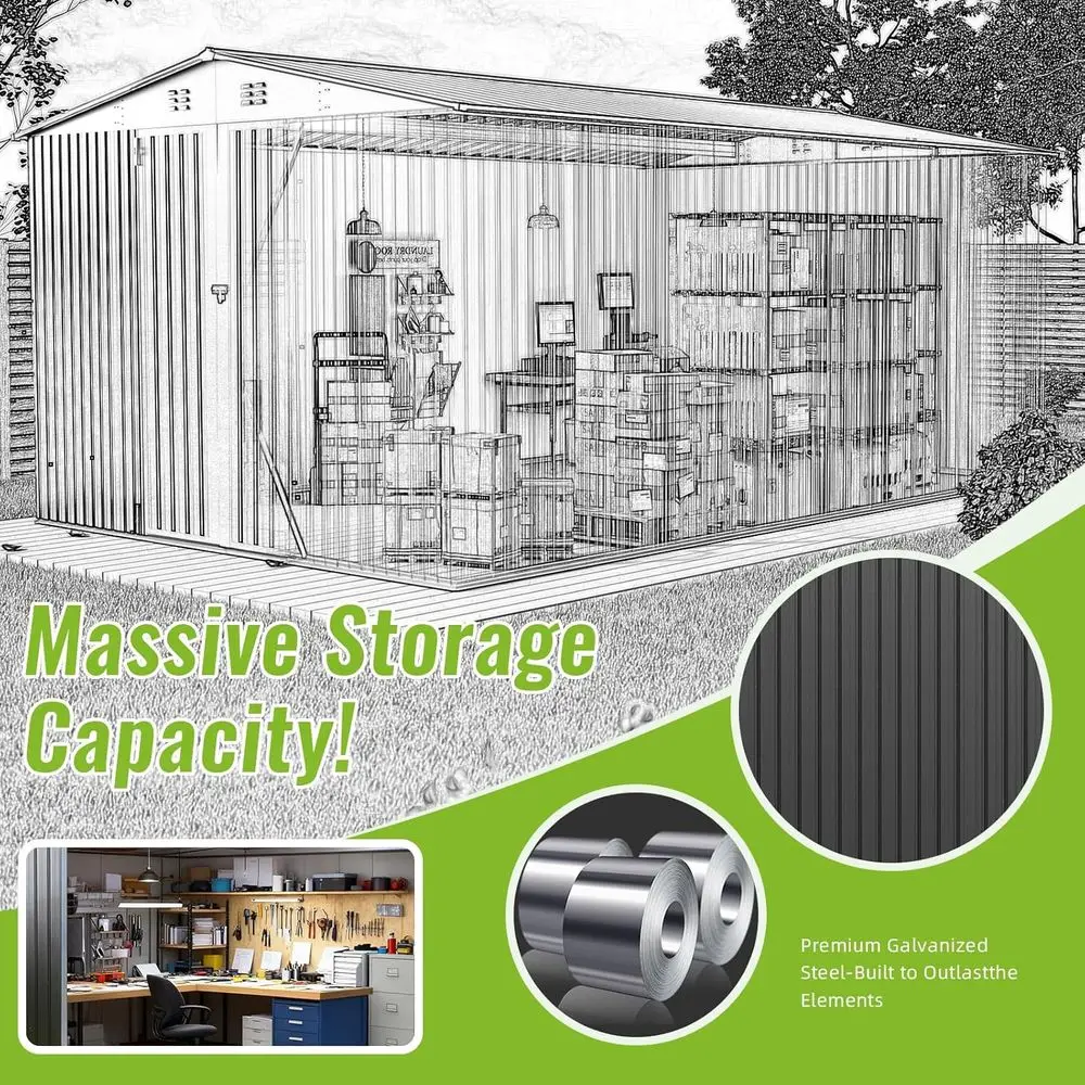 Durable Metal Outdoor Storage  - Gardening Tools In review and price