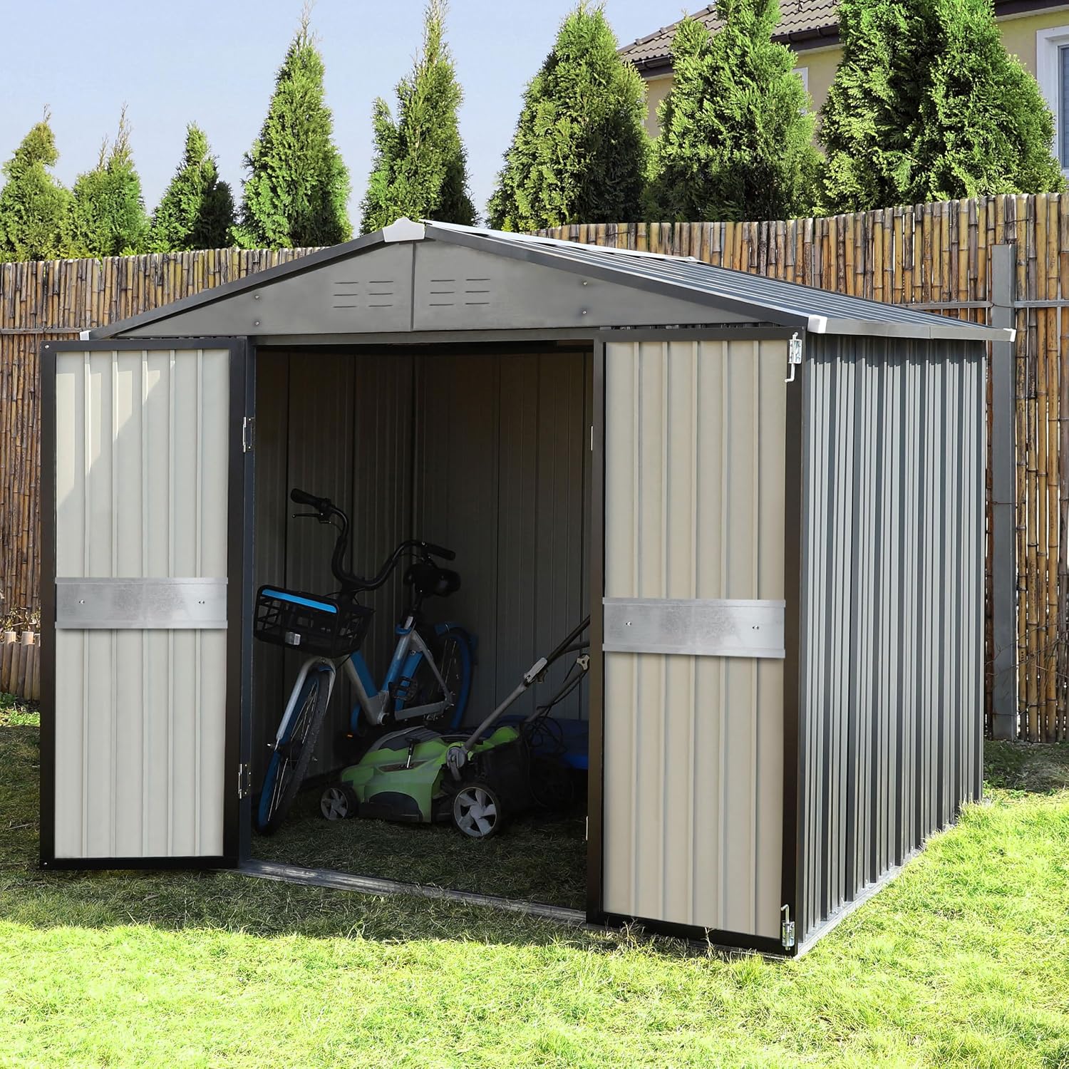 10' x 10' Outdoor Storage Shed - Gardening Tools In review and price