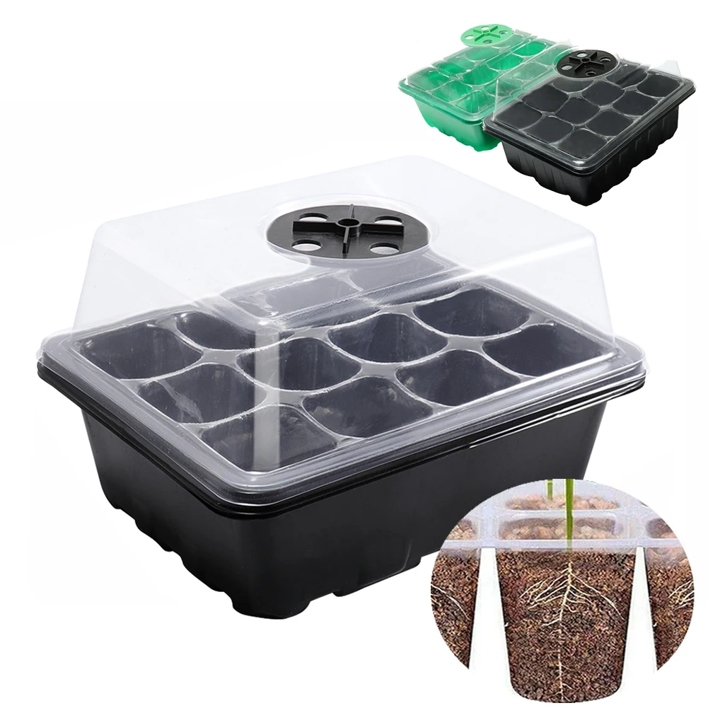 12 Holes Seed Starter Tray wit - Propagation Tray Dome review and price