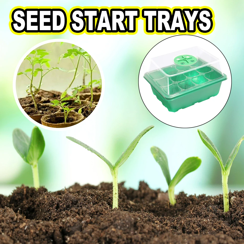 12 Holes Seed Starter Tray wit - Propagation Tray Dome review and price