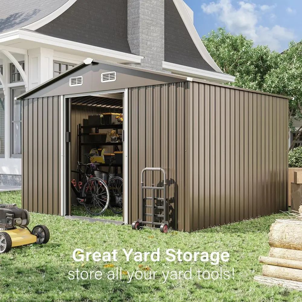 10T x 8T Outdoor Metal Storage - Gardening Tools In review and price