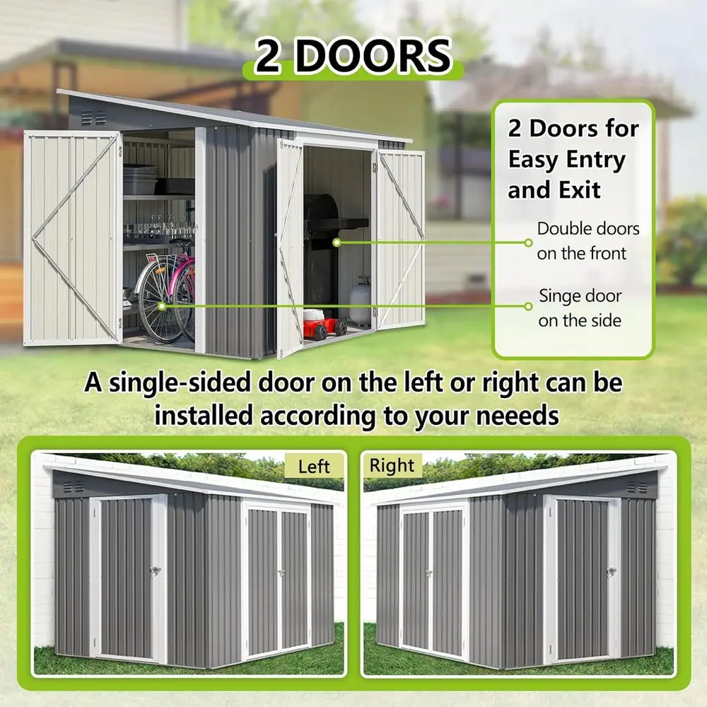 8ft x 6ft Outdoor Metal Storag - Gardening Tools In review and price